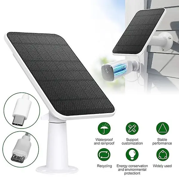 Paneles Solares 4W para Eufy Eufycam 2/2 Pro/2C/2C Pro/E Wall Mount with 9.8ft Power White 1PC - 1