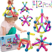 Juego De Bloques Constructores Magnéticos Para Niños Y Niñas Juguetes Educativos Montessori Con Varillas De Hierro Para El Desarrollo De La Creatividad Y La Inteligencia - details 4