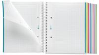 Apli Miquelrius - Cuaderno A4 Notebook Emotions, 120 Hojas de 90 g/m², Cuadricula 5 mm, 5 Franjas de Colores, Espiral Microperforado, Cuaderno Cuadriculado, Tapa ExtraRigida, 4 Taladros, Lavanda - details 2