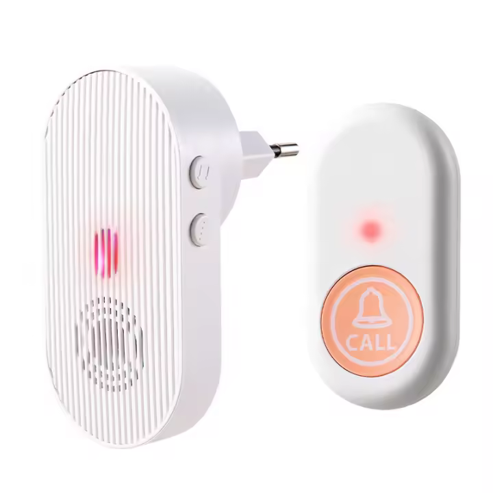 Timbre inalámbrico enchufable para el hogar, timbre inalámbrico con flash LED, altura de trabajo de hasta 500 pies, timbre con 38 melodías, con moda silenciosa, 110dB, timbre - 1