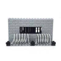 Bloques De Construcción DIY Con Alambre De Espinas Escena Militar Prisión Célula Pequeña Pieza Bloques De Plástico ABS Compatibles Con Lego Para Adultos - details 1