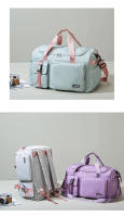 Bolsa De Deporte Para Mujer Bolsa De Mano Seca Y Húmeda Viaje Fitness Exterior Bolsa De Hombro Cruzada Weekender Duffel Nylon Negro Rosa Gris Morado Azul Verde - details 12