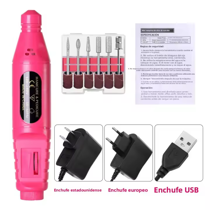 Set De Manicura Y Pedicura Eléctrica LINMANDA 20000RPM Con Herramientas Y Piezas Para Uñas Incluye Bricos De Uñas Y Bandas De Esmalte - 1