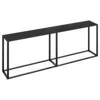 Vidaxl Mesa Consola Vidrio220x35x75,5 Cm Transparente, Negro, Mármol Blanco y Más - details 3