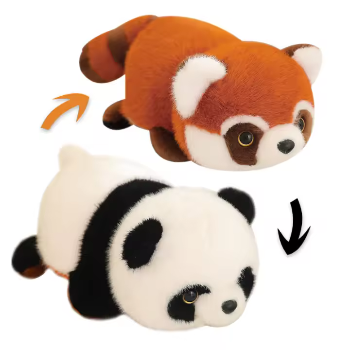 SSITO Panda Rojo de Peluche 25 Cm - Muñeco de Panda Kawaii - 1