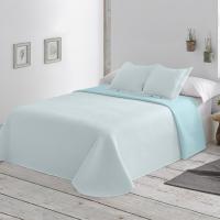Mommata Colcha Lisa Reversible Termosellada Turquesa. - details 3