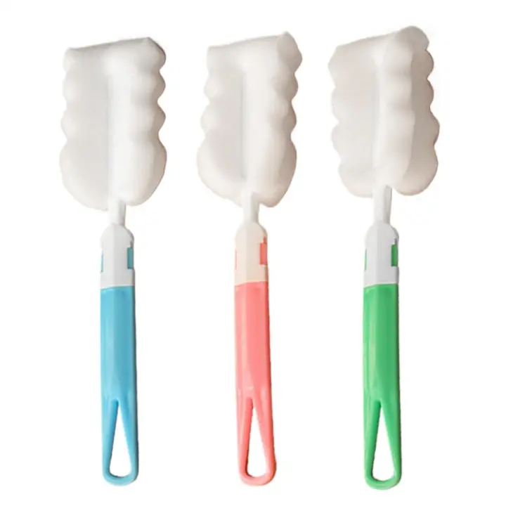Cepillo De Esponja Suave Para Botella Y Vaso Con Mango Largo Herramienta De Limpieza Para Cocina Eco-amigable Para Mujeres Y Hombres Uso Doméstico Y Escolar - 1