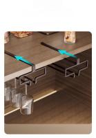 Soporte De Vino Nórdico GIANXI Soporte Para Cristales De Vino De Hierro Minimalista Decorativo Para El Hogar Sin Perforar Inverso - details 5