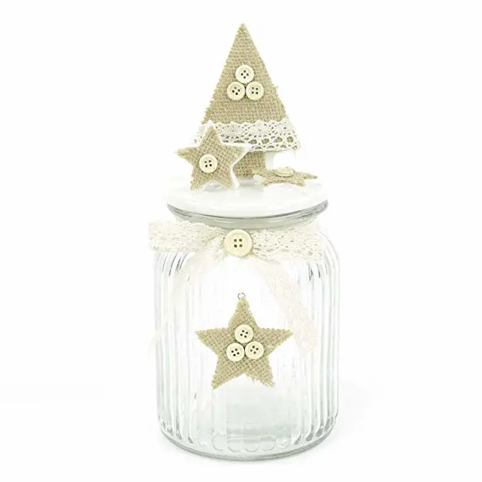 Gerimport Bote árbol Cristal Decoración Navidad 11 X 11 X 24 Cm - 1