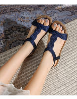 Nuevos zapatos de playa de alta gama de verano, ligeros, de lujo, a la moda, con diamantes de imitación, zapatos casuales para mujer, sandalias planas con banda elástica y punta con clip - details 19