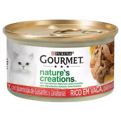 Purina Gourmet Nature's Creations Buey Gatos Latas 24 X 85 Gr - 1