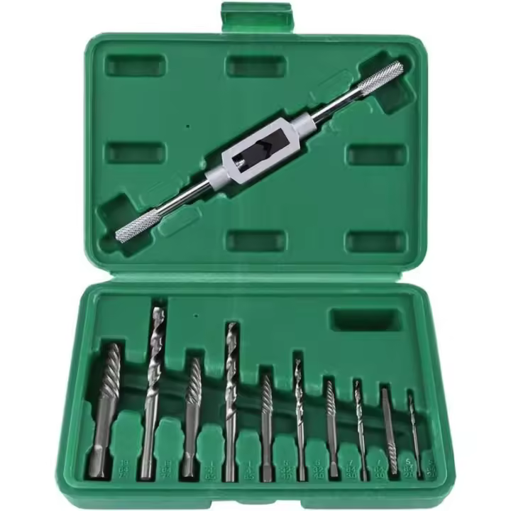 Extractor de tornillos rotos, kit de extractores de tornillos de 11 piezas Juego de extractores de tornillos dañados para quitar tornillos rotos o dañados Herramienta de extracción de pernos - 1
