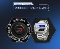 Reloj De Cuarzo Para Hombre SANDA 6163 Con Pantalla Dual Resistente Al Agua Y Contador De Retroceso En Acero/Librea/Rubber - details 16
