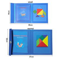 Libro De Puzzle Magnético De Tangram En Madera Juguete Educativo Para Niños Y Bebés Inteligencia Montessori Portátil Geométrico - details 11