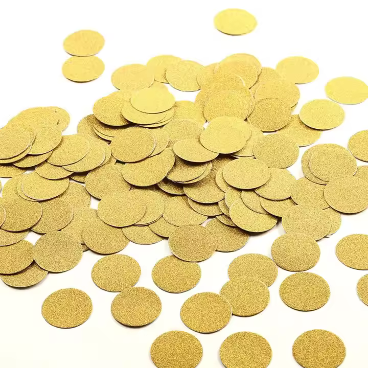 Confeti De Estrellas Brillantes Para Bodas Y Fiestas Decoración De Mesa Y Fiesta 1.2'' En Diámetro Gold 200 Piezas - 1