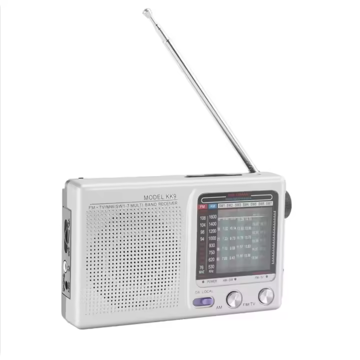Radio de pilas KK9 con cobertura de banda completa y antena telescopica - 1
