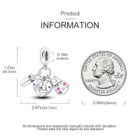 Colgante De Serie Trabajo Y Carrera En Color Plata Para Pulsera Pandora DIY Joyería Para Mujer Zirconia Metálica De Plata - details 13