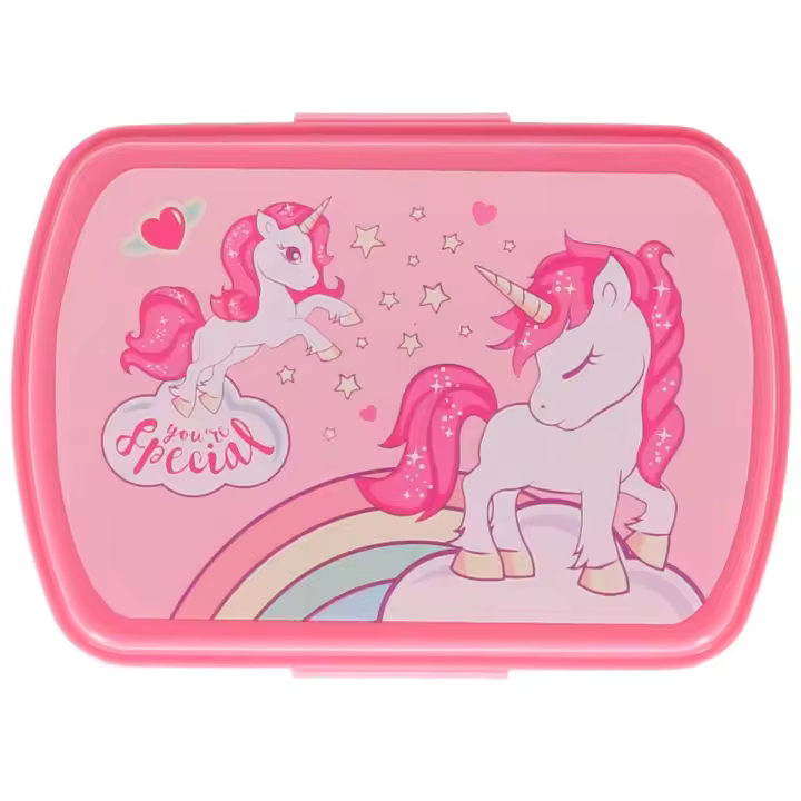 Sandwichera Infantil Rectangular UNICORNIO You`re Special Libre de BPA Fiambrera  Producto Oficial - 1