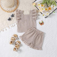Conjunto De Verano Para Niños Y Niñas Con Chaleco Sin Mangas Camisa Y Shorts Estilo Casual Y Moda Material De Algodón Unisex - details 10