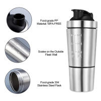 Nueva Botella Deportiva De Acero Inoxidable Con Mezclador De Vaciado Doble Capa Desmontable Para Proteína De Leche Y Agua Para Exteriores - details 0