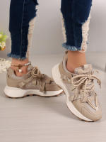 Nuevas Zapatillas De Mujer 2024 Cómodas Y Transpirables Con Cordones Plataforma Baja Para Exterior Casual Colorido Mesh - details 13