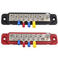 Bloque De Distribución Con 12 Terminales Para Automóviles RV Yate DC 48V 12P Barras De Cableado Con Cubiertas Y Terminales De Anillo - details 5