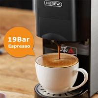 Máquina Cafetera de cápsulas 4 en 1 HiBREW H3A, presión de 19 bares, modo frío/caliente, tanque de agua de 1000 ml, compatible con cápsulas DG/Nes/K-cup/ESE/café molido, Parada automática, - details 2