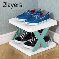 1PC Rack De Zapatos Plegable Para El Hogar Y La Entrada Simple Y Espacioso De Plástico Fácil De Transportar Y Desmontable Para Ahorrar Espacio - details 1