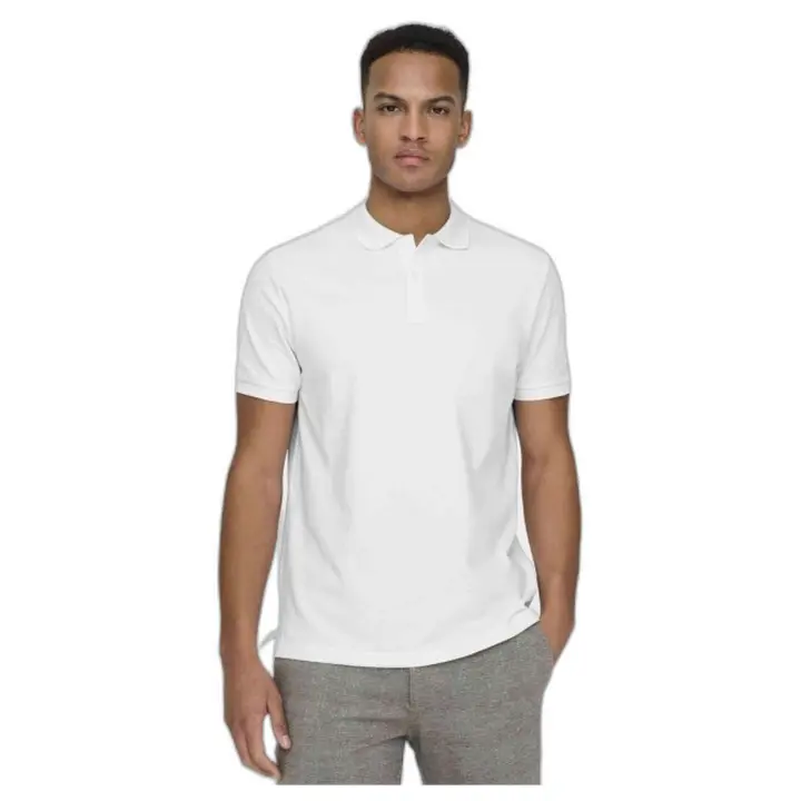 Polo de Manga Corta Only & Sons  para hombre en color blanco - 1