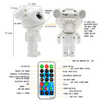 Proyector De Galaxia Y Astronauta Bluetooth Luz Nocturna LED Para Dormitorio Decoración De Hogar Regalo Para Niños Luz De Noche Estelar Y Luna - details 11