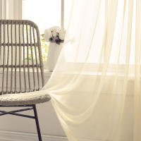 Cortinas De Yarn Blanco Sólido Para Ventanas De Sala De Estar Cocina Modernas Cortinas De Tulle Voile Para Decoración De Hogar Y Oficina - details 11
