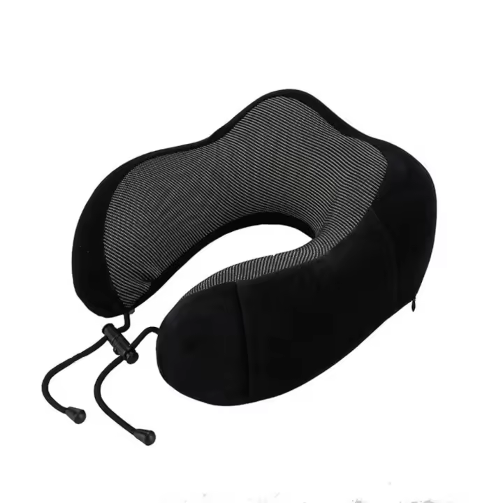 Cojín de Viaje de Espuma de Memoria en Forma de U Soporte de Cuello de Cojín de Cama sin Bolsa de Consigna Tapones para los Oidos Máscara - 1