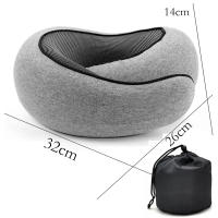 Almohada De Soporte Para El Cuello Viaje Portátil Ajustable Suave Descanso Del Mediodía Sueño En Forma De U De Memoria Esponja Estilo Caracol - details 3