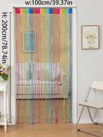 Cortina De Living Con Hilos Coloridos Y Lentejuelas Para Dormitorio/ Sala Moderna Material De Poliéster Una Pieza - details 0