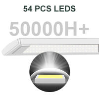 lámpara Led Escritorio, Flexo de Escritorio con luz nocturna, lampara de escritorio con control táctil, Puerto de carga USB, 10 niveles de luminosidad 5 modos, Temporizador de 45min, (Blanco) - details 7