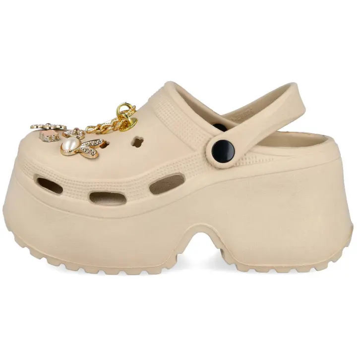 Zuecos L&R Shoes  para mujer en color beige - 1