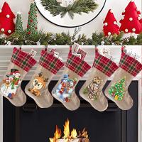 Calcetines De Navidad DIY Pintura De Diamantes Ornamento Colgante De Navidad Penguin Y Elk Decoraciones De Navidad 2023 Paquete De 1/2/3 - details 0