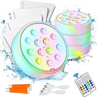 Luz Submersible Recargable RGB Para Piscina Con Control Remoto Impermeable Para Decoración De Bañera Fuente Luz LED De Batería Incluida Protección IP68 - details 0