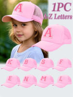 Bolera De Béisbol Para Niñas Con Alfabeto 26 Letras Color Rosa Transpirable Y De Malla Protección Solar Estilo Versátil Casual - details 0