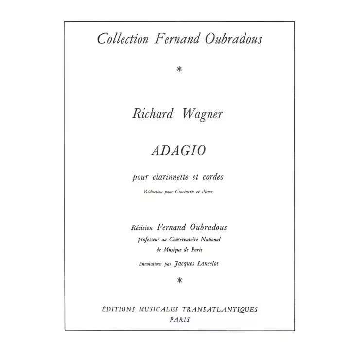 WAGNER-Adagio para Clarinete y Piano (Oubradous/Lancelot) - 1