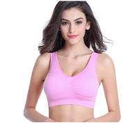 Sujetador Deportivo Para Mujer Con Almohadones Top De Yoga Running Gimnasio Fitness Transpirable Sin Cierre De Nylon Y Elástico - details 2