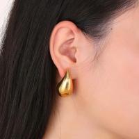 Pendientes Gota Lagrima Dorados Plateado Gota de Agua con diamantes Acero Inoxidable para Mujeres ideal para regalar - details 2