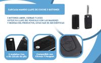 Banner - Carcasa mando llave del coche 3 botones compatible con citroen y peugeot negro