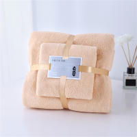Juego De Toallas De Baño De Dos Piezas Con Felpa Coral Espesado Absorbente Y No Desprendible Toallas De Secado Rápido De Color Sólido - details 7