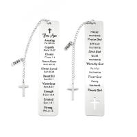 Marcadores De Páginas De Acero Inoxidable Con Cruz Engrava Letras Religión Trenzas Jesús Herramienta De Lectura Para Libros Enthusiasts - details 3