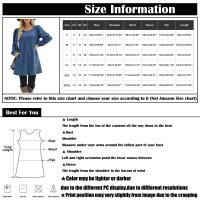 Vestido Casual Para Mujer De Color Sólido Con Botones Manga Larga Cuello Redondo A-Line Largo Hasta La Rodilla Fashion - details 7