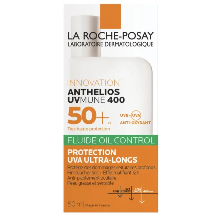 LA ROCHE-POSAY - Anthelios Fluide Oil Control UVMune 400 con Perfume SPF 50+ - 1