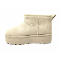 Botines Mujer, Invierno, Planos, Plataforma Australiano, Forrado Pelo Interior, Beige, Camel, Negras - details 1