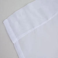 Cortina De Ventana De Tela De Chiffon Blanco Transparente Y Translúcida Para Dormitorio Y Sala De Estar 1PC W100*200cm - details 1