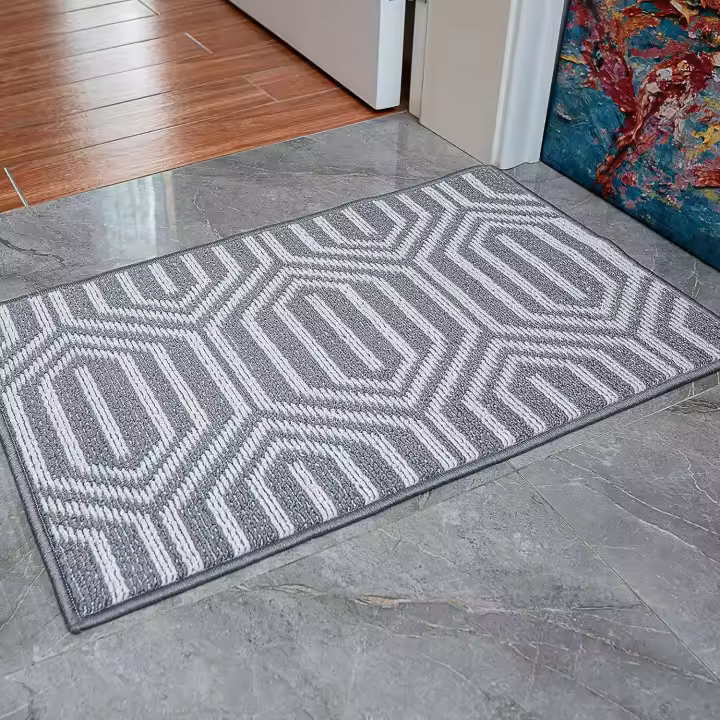 Time Cloister s Gray 50 x 80 cm Indoor Doormat with Non-Slip and Dirt Resistant Rubber Backing - 1